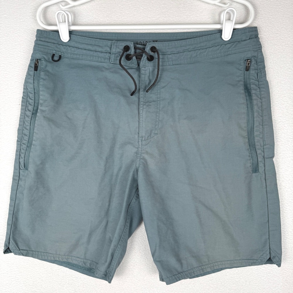 Roark Layover Traveler Shorts Mens 36 Blue Grey RS288 Hybrid Zipper Pockets